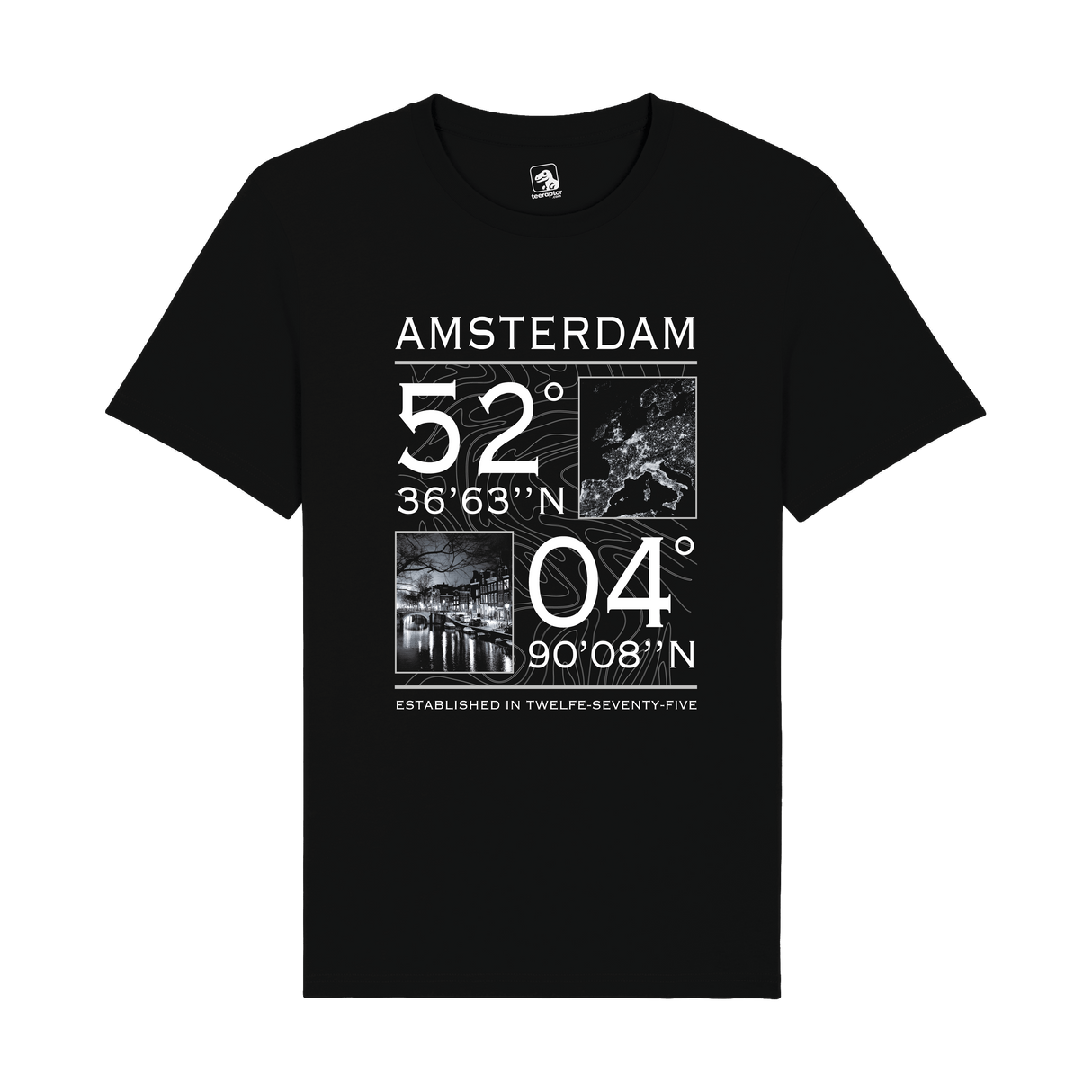 Amsterdam Coordinates T-Shirt | Cityscape Edition