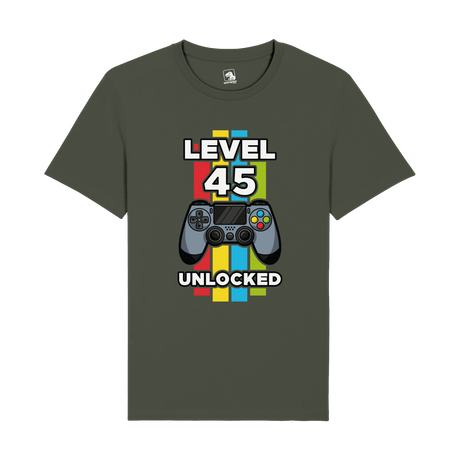 Level 45 Unlocked T-Shirt | Milestone Gaming Edition