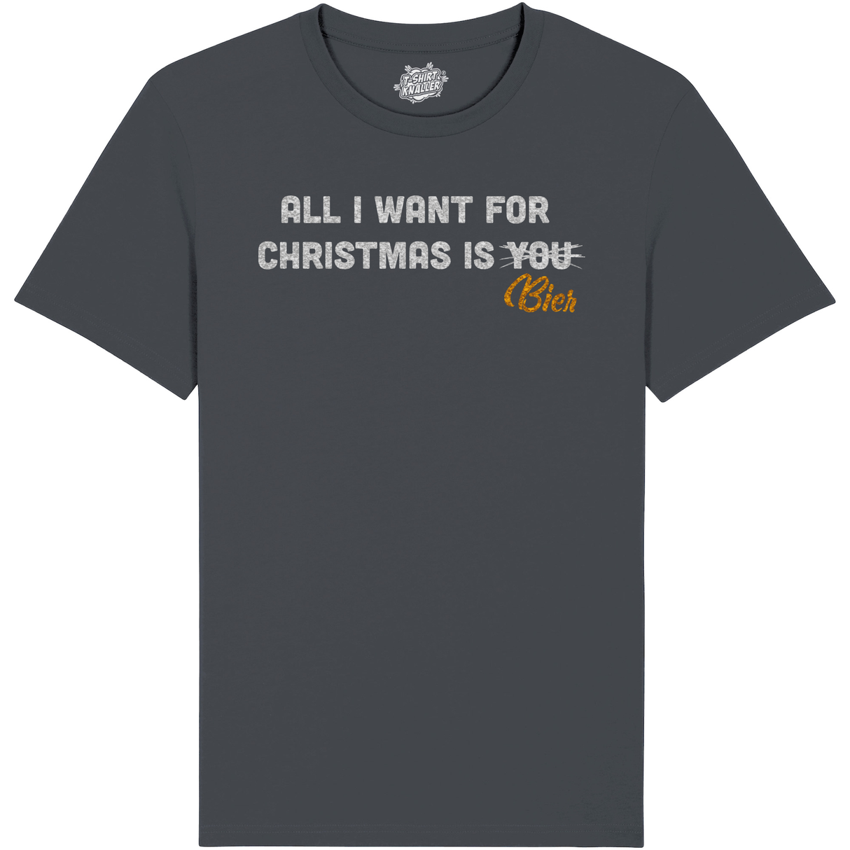 All i want for Christmas is beer  - Mouse Grijs