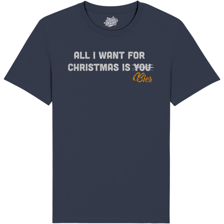 All i want for Christmas is beer  - Navy Blauw