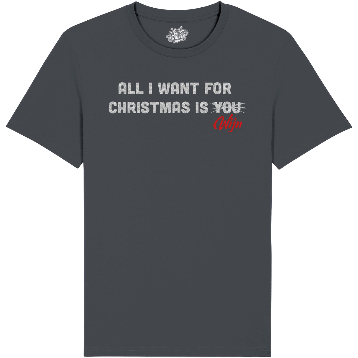 All i want for Christmas is wijn  - Mouse Grijs