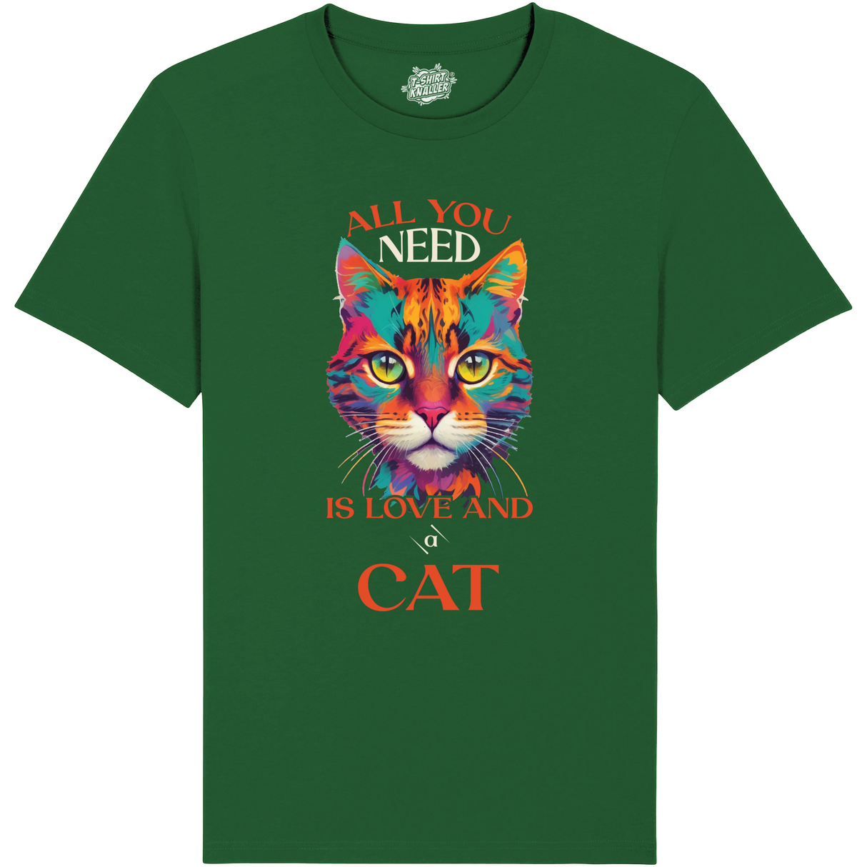 All you need is love and a cat  - Bottle Groen