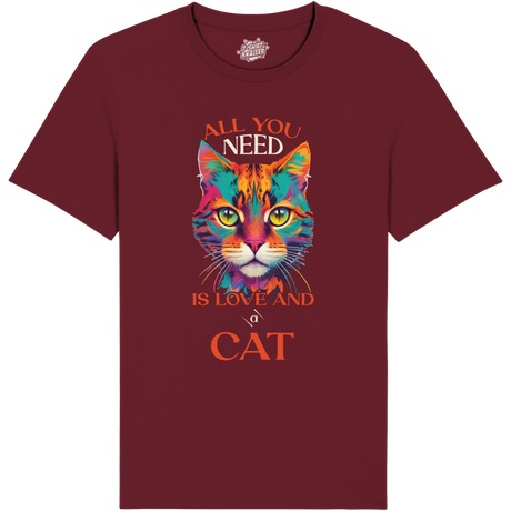 All you need is love and a cat  - Rood