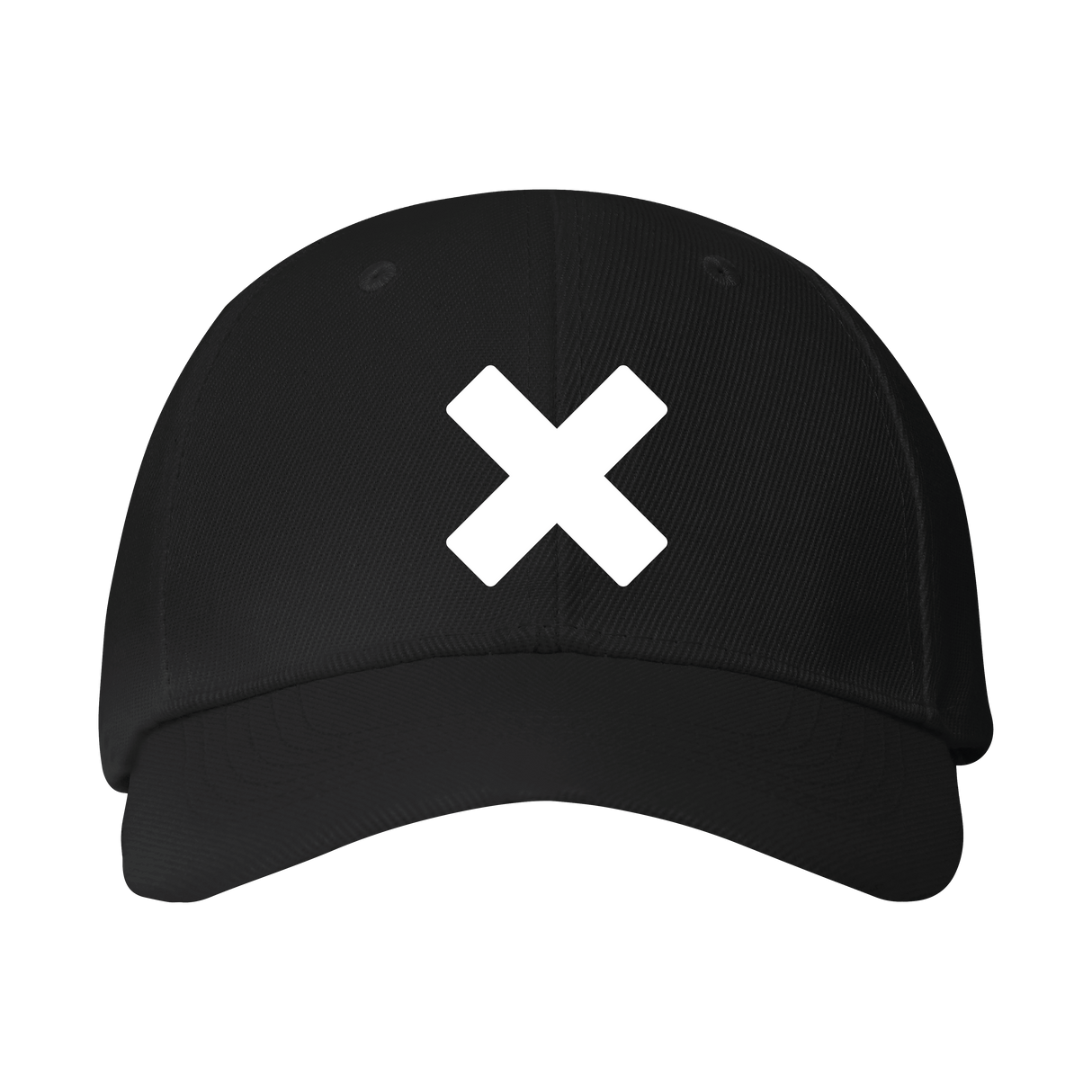 Embroidered "X" Baseball Cap – Minimalist Black Hat for Men and Women