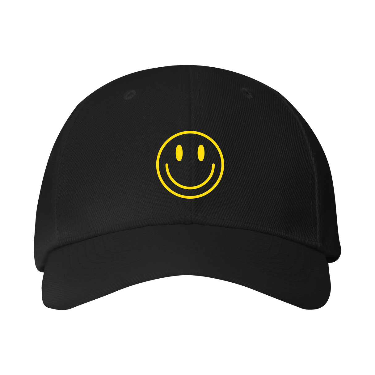 Embroidered Smiley Face Baseball Cap – Classic Yellow Smiley Hat for Everyday Wear