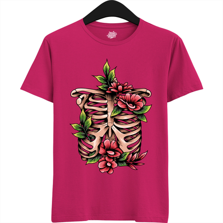 Blooming Bones Ribcage  - Fuchsia