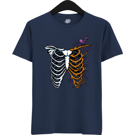 Bones And Branches Ribcage  - Navy Blauw