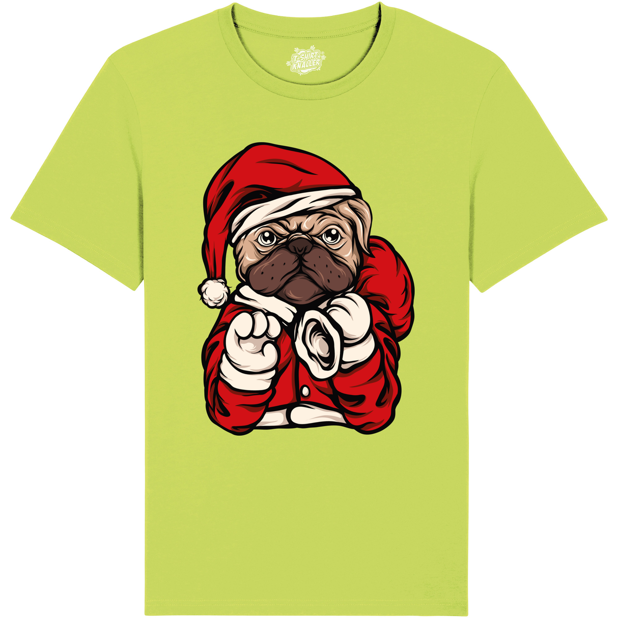 Bulldog Kerstman  - Appel Groen