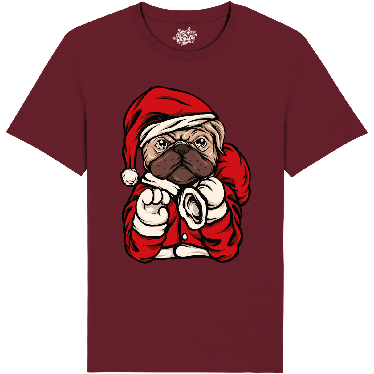 Bulldog Kerstman  - Burgundy