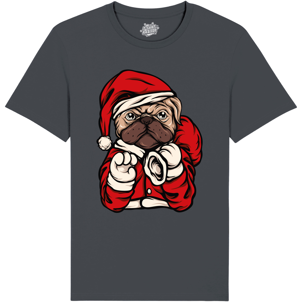 Bulldog Kerstman  - Mouse Grijs