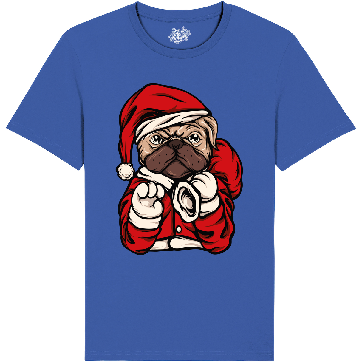 Bulldog Kerstman  - Royal Blauw