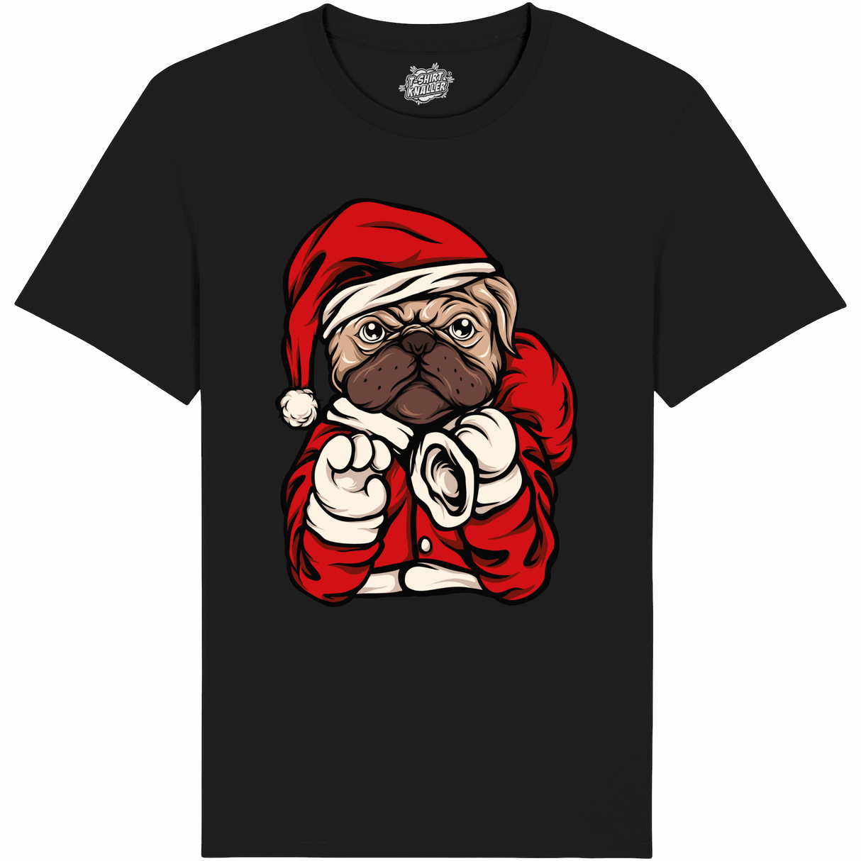 Bulldog Kerstman  - Zwart