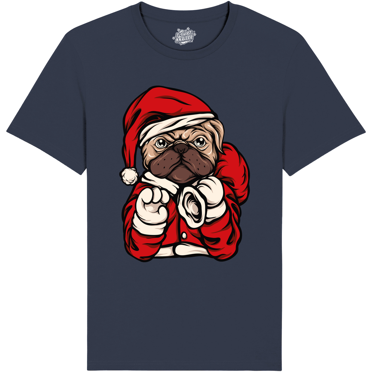 Christmas Bulldog  - Navy Blauw