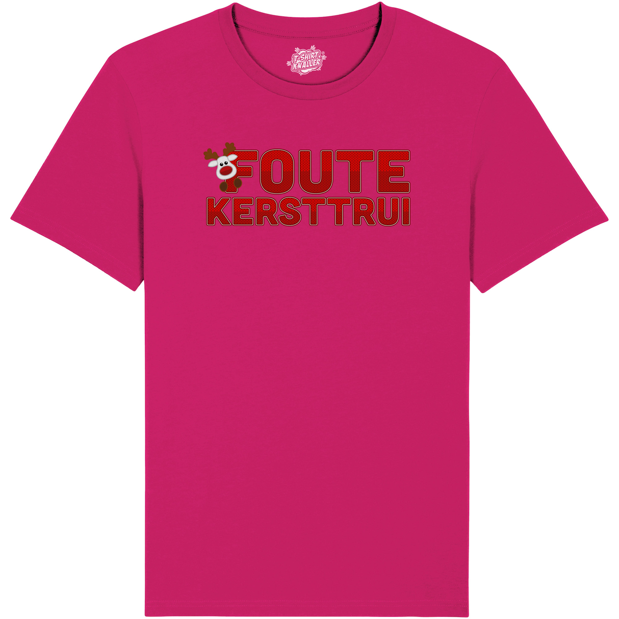 Foute Kersttrui Rendier  - Fuchsia