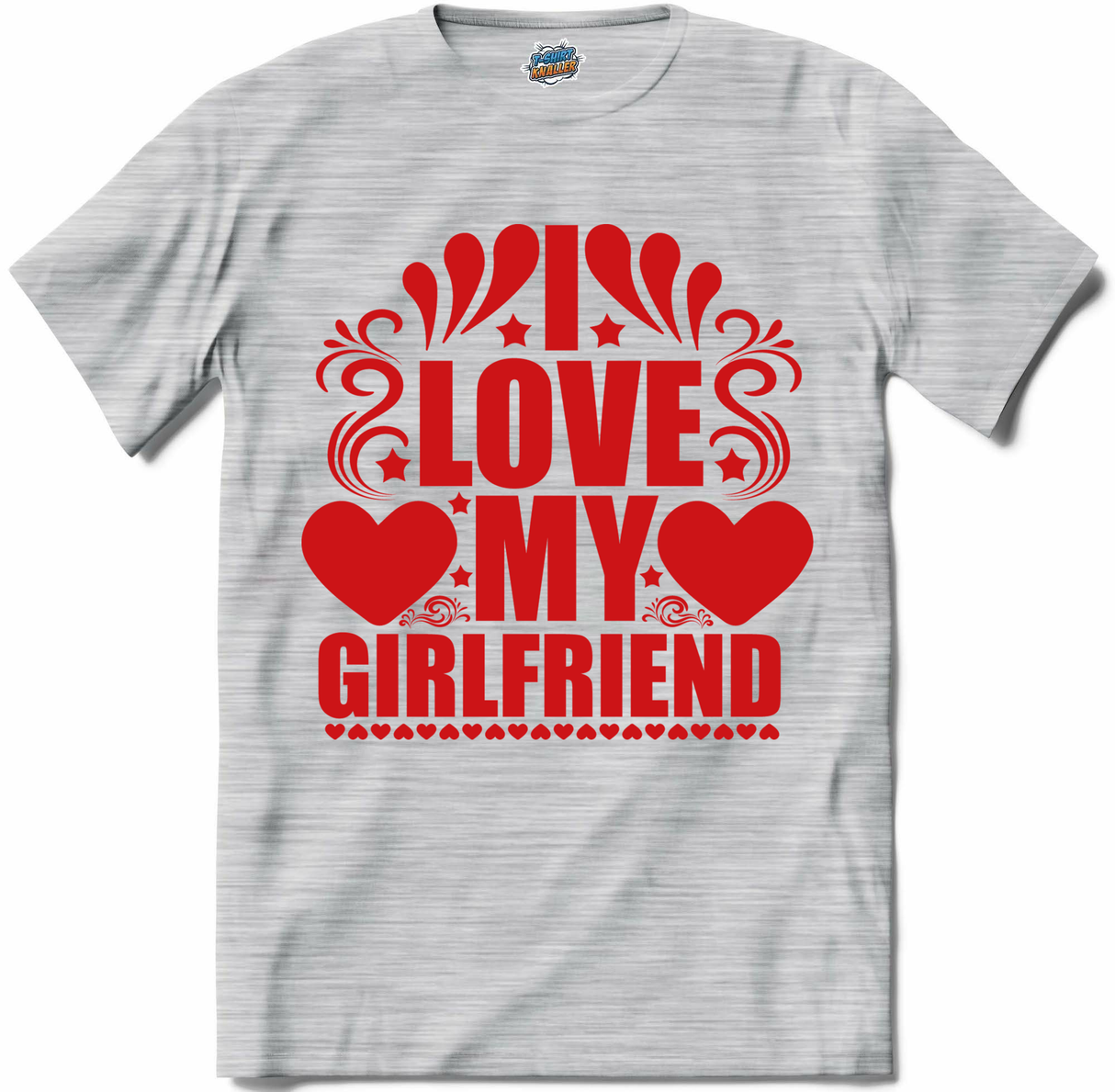 I Love My Girlfriend  - Donker Grijs - Gemêleerd