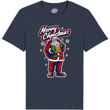 Merry Christmas Drunk Santa  - Navy Blauw