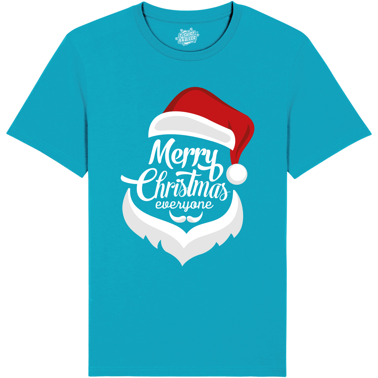 Merry Christmas Kerstbaard  - Aqua Blauw