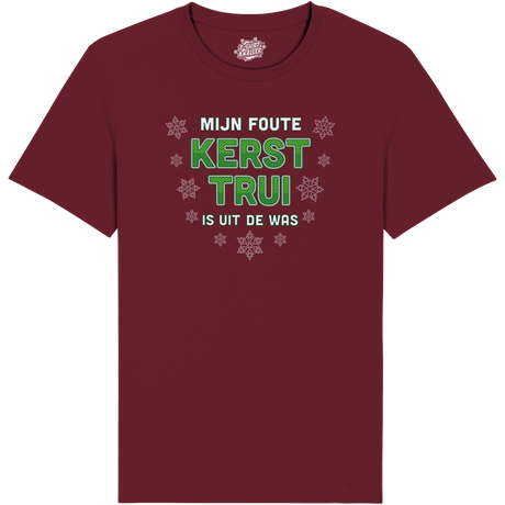 Mijn Foute Kersttrui Is Uit De Was  - Burgundy