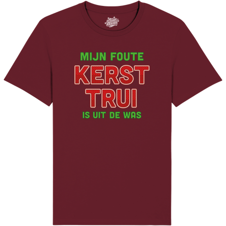 Mijn Foute Kersttrui Is Uit De Was  - Burgundy