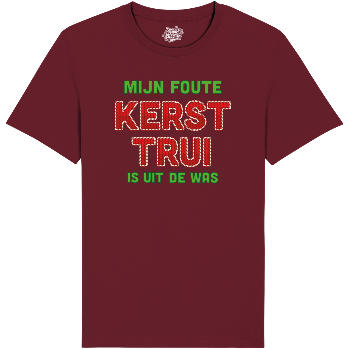 Mijn Foute Kersttrui Is Uit De Was  - Burgundy