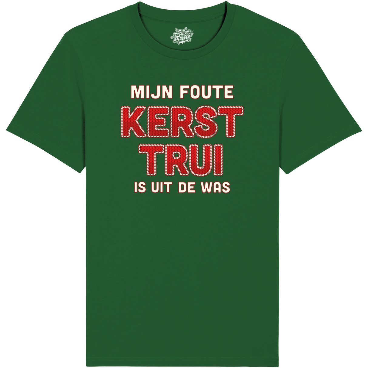 Mijn Foute Kersttrui Is Uit De Was Rood  - Bottle Groen