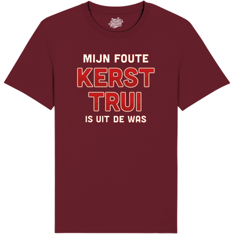 Mijn Foute Kersttrui Is Uit De Was Rood  - Burgundy