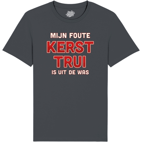 Mijn Foute Kersttrui Is Uit De Was Rood  - Mouse Grijs