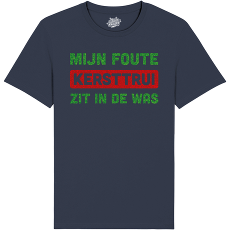 Mijn foute kersttrui zit in de was  - Blauw