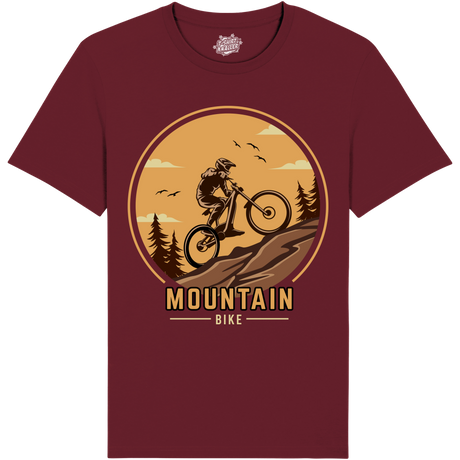 Mountainbike hill climbing  - Rood