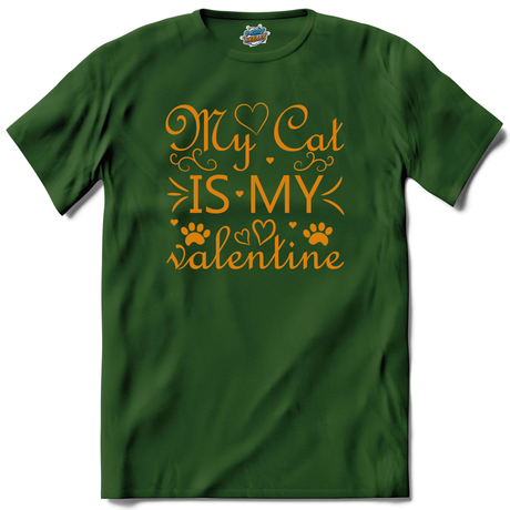 My Cat Is My Valentine  - Groen