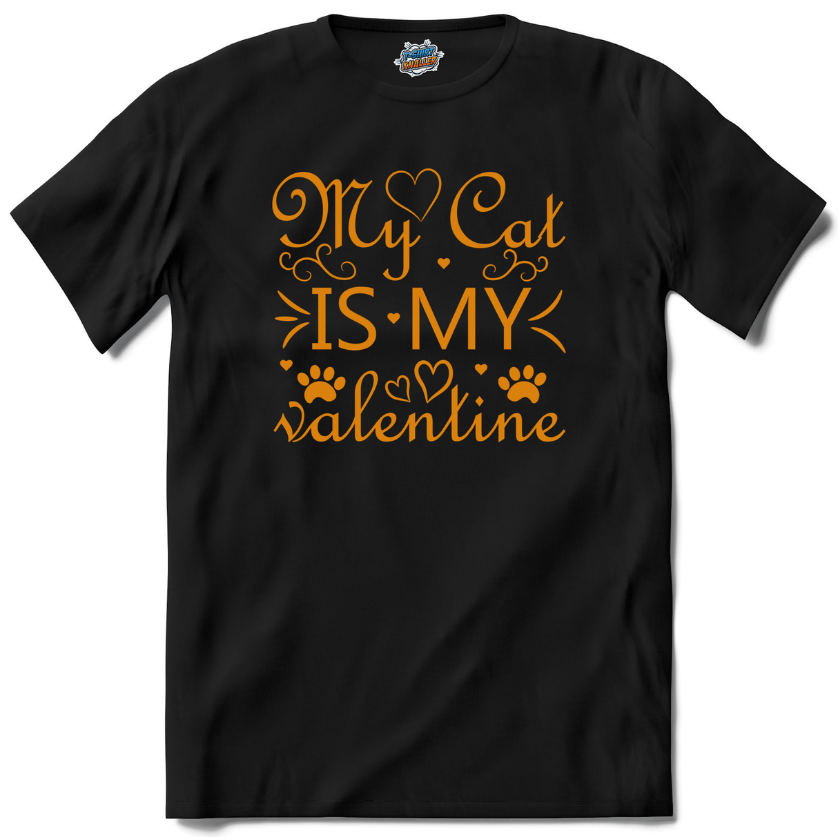 My Cat Is My Valentine  - Zwart