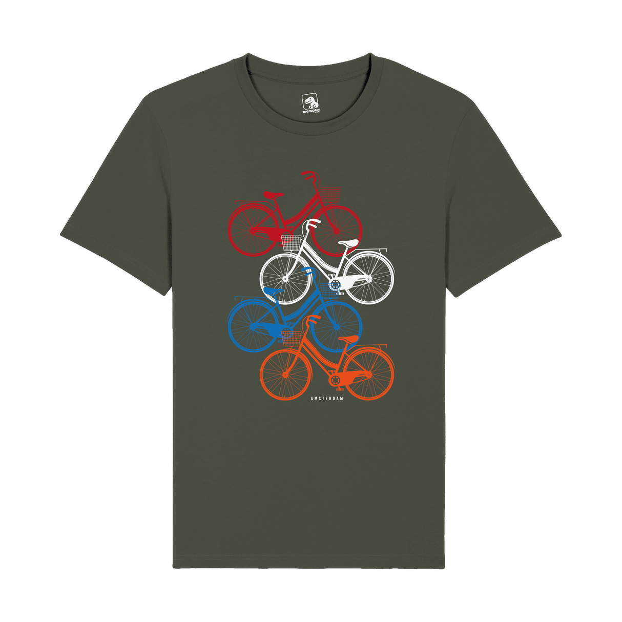 Amsterdam Bicycle Stack T-Shirt | Dutch Pride Edition