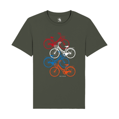 Amsterdam Bicycle Stack T-Shirt | Dutch Pride Edition