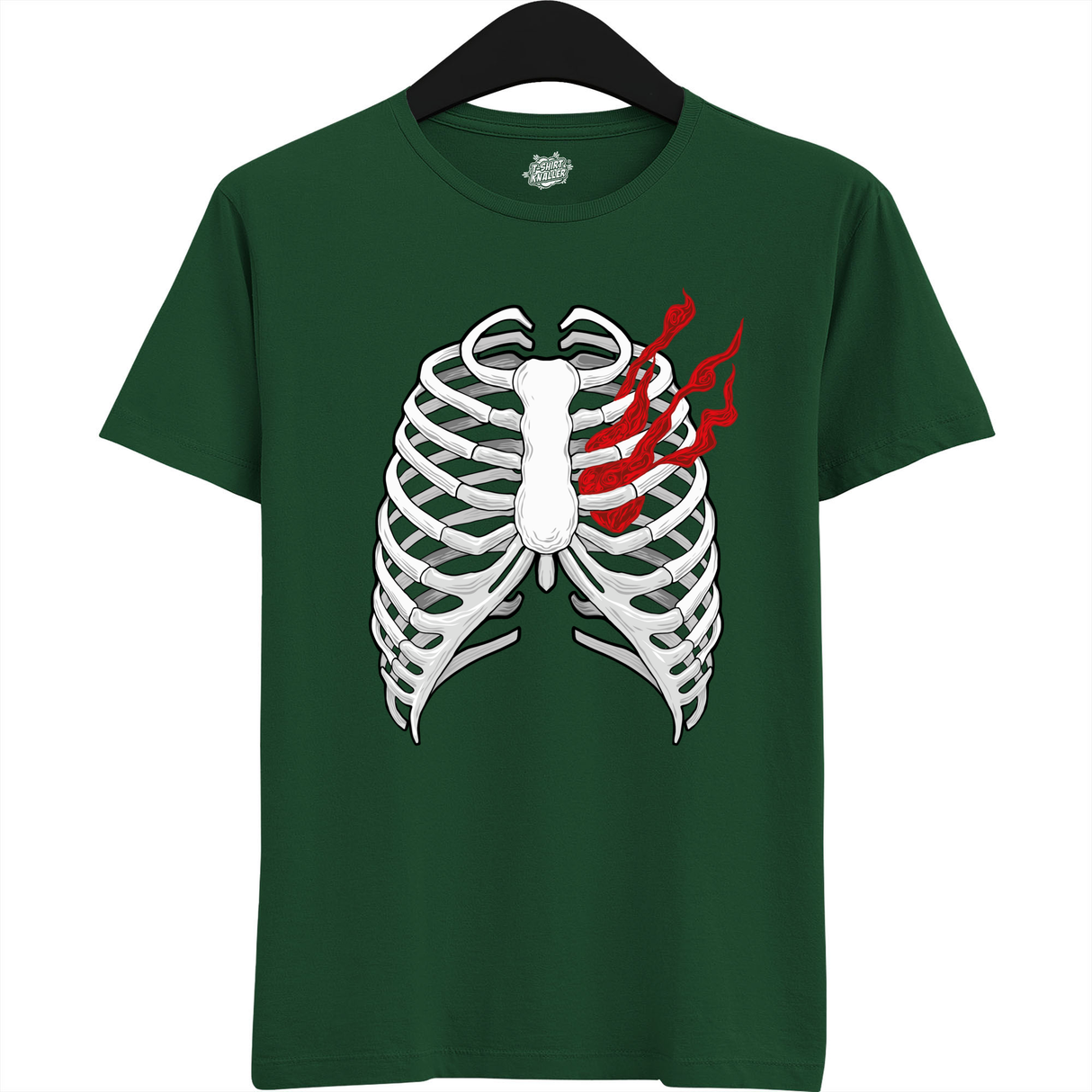 Smoking Heart Ribcage  - Bottle Groen