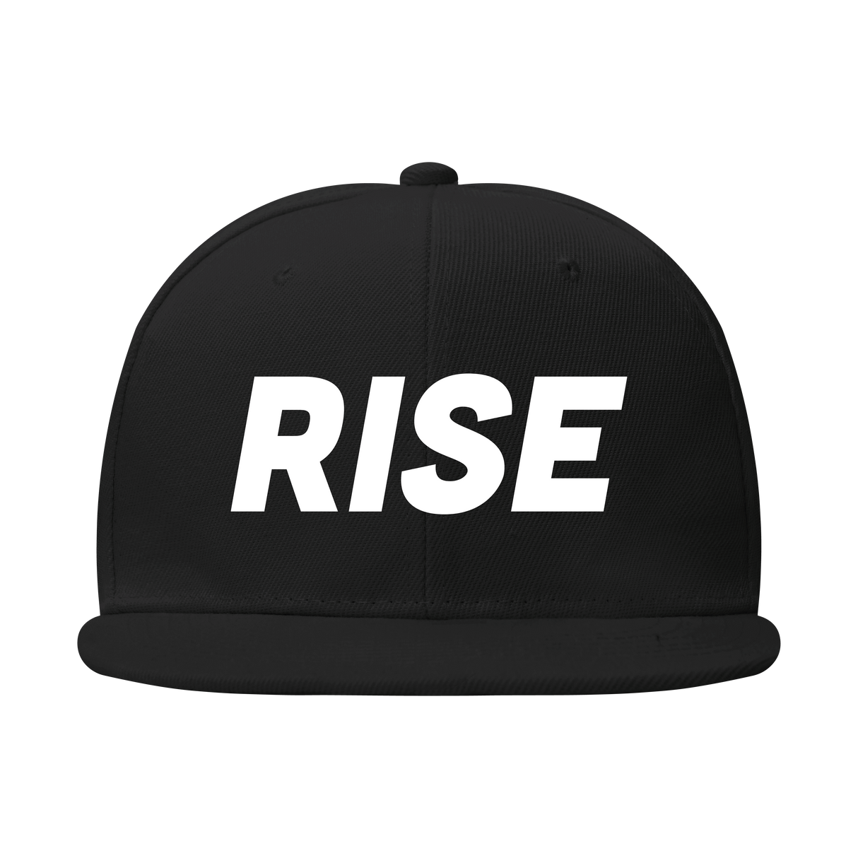 Embroidered "RISE" Snapback Hat – Bold Motivational Cap for Streetwear and Casual Style