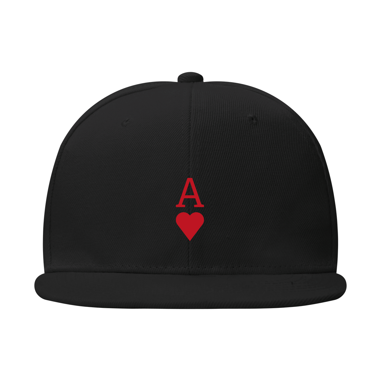 Embroidered "Ace of Hearts" Snapback Hat – Playful Card-Inspired Streetwear