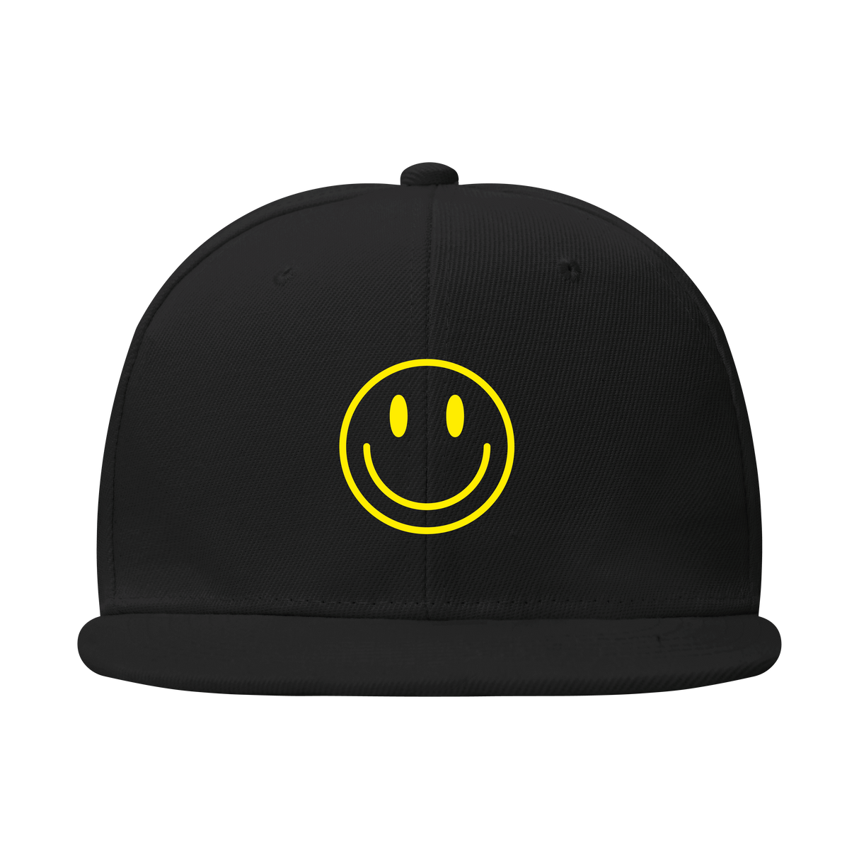 Embroidered Smiley Face Snapback Hat – Bold and Playful Streetwear Cap