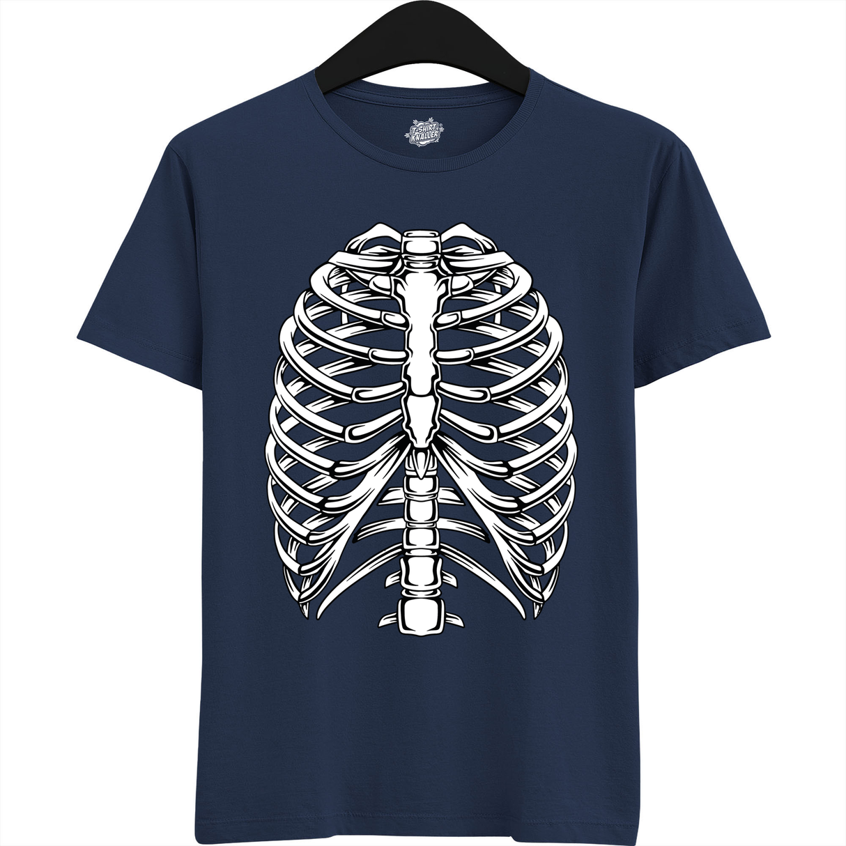 Spooky Scary Ribcage  - Navy Blauw