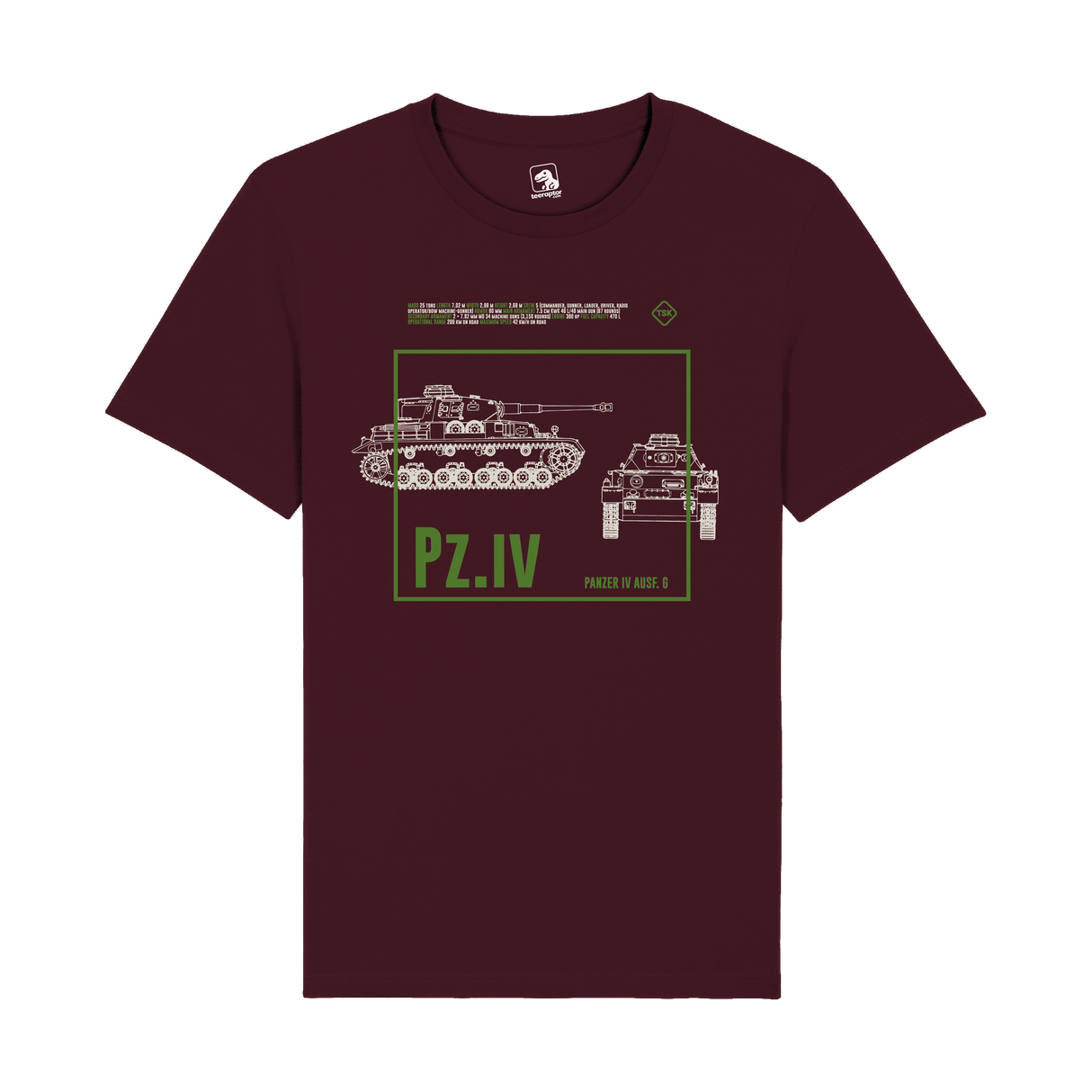 Panzer IV Ausf. G Tank T-Shirt | WWII Military Armor Graphic Tee