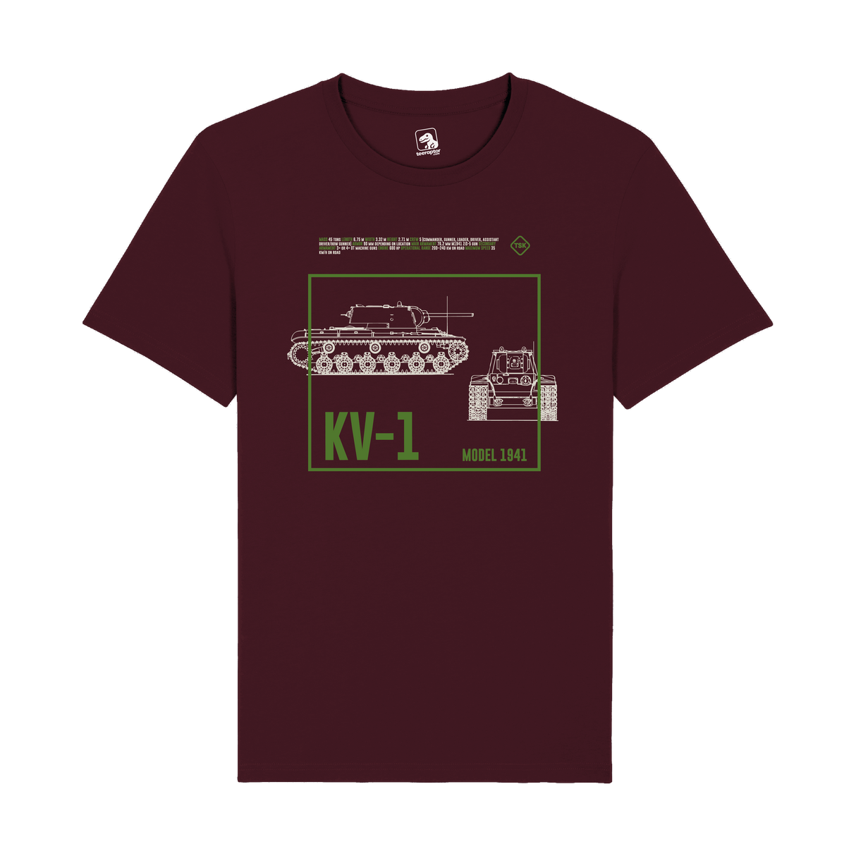 KV-1 Model 1941 Tank T-Shirt | WWII Soviet Armor Graphic Tee