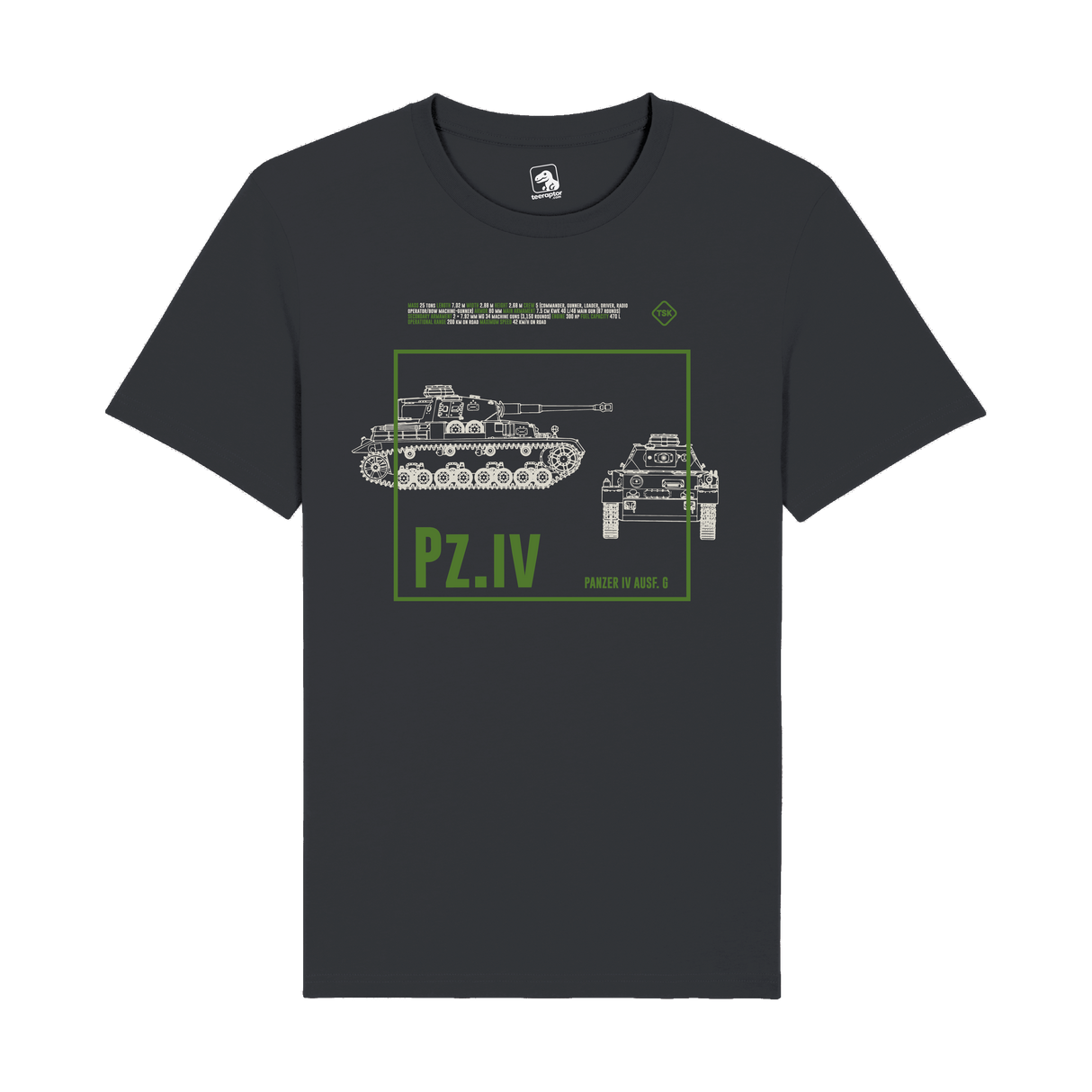 Panzer IV Ausf. G Tank T-Shirt | WWII Military Armor Graphic Tee