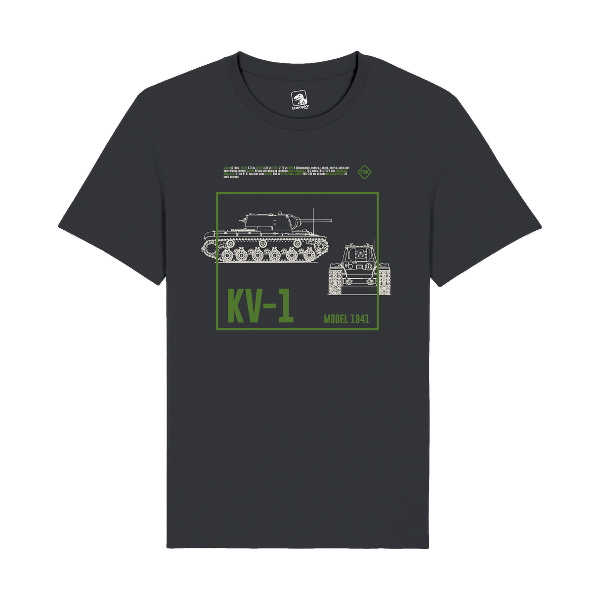 KV-1 Model 1941 Tank T-Shirt | WWII Soviet Armor Graphic Tee