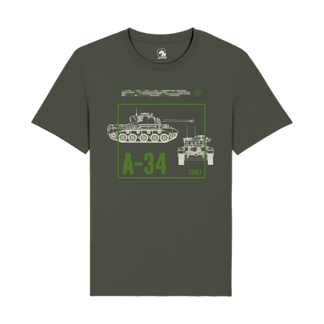 A-34 Comet Tank T-Shirt | WWII British Armor Graphic Tee