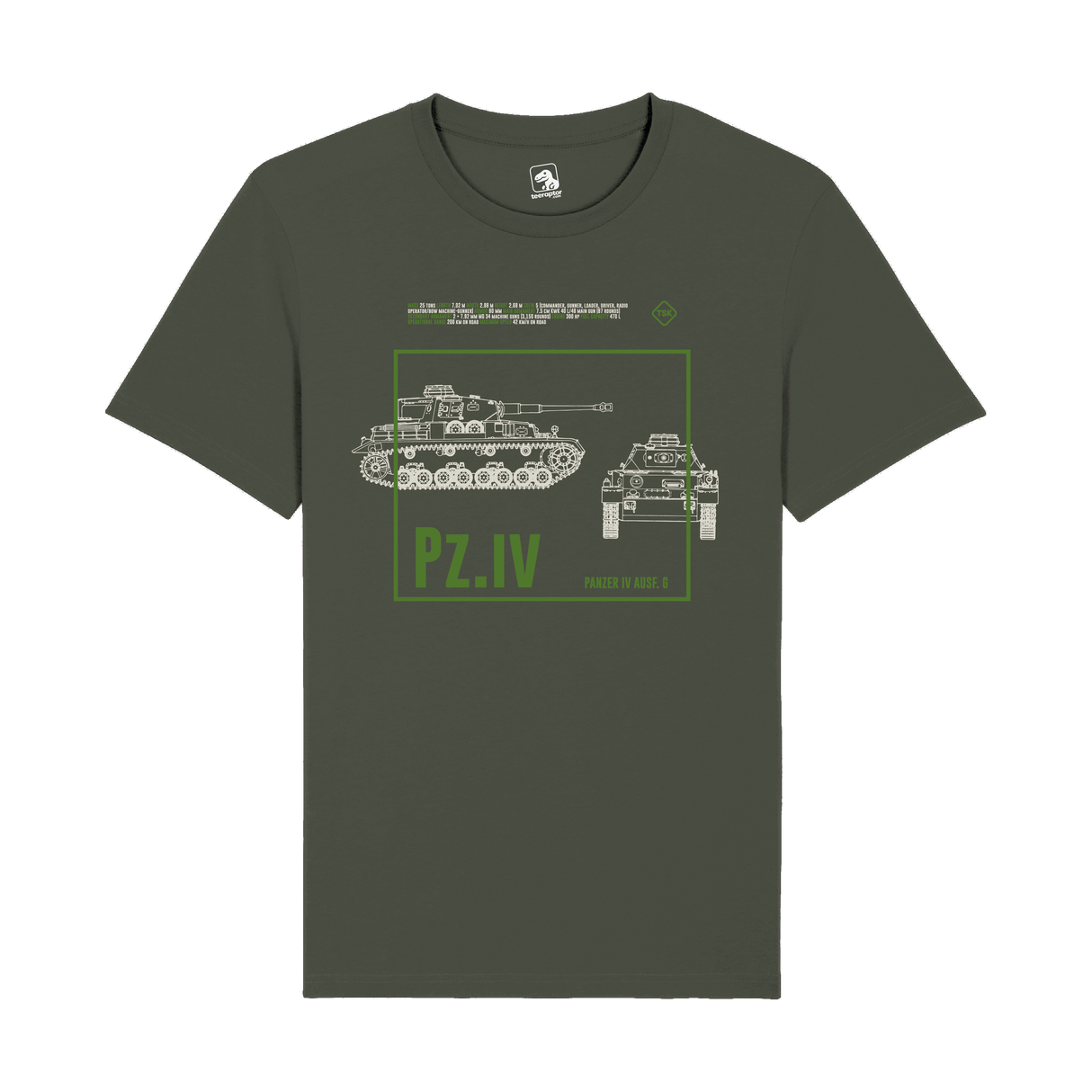 Panzer IV Ausf. G Tank T-Shirt | WWII Military Armor Graphic Tee