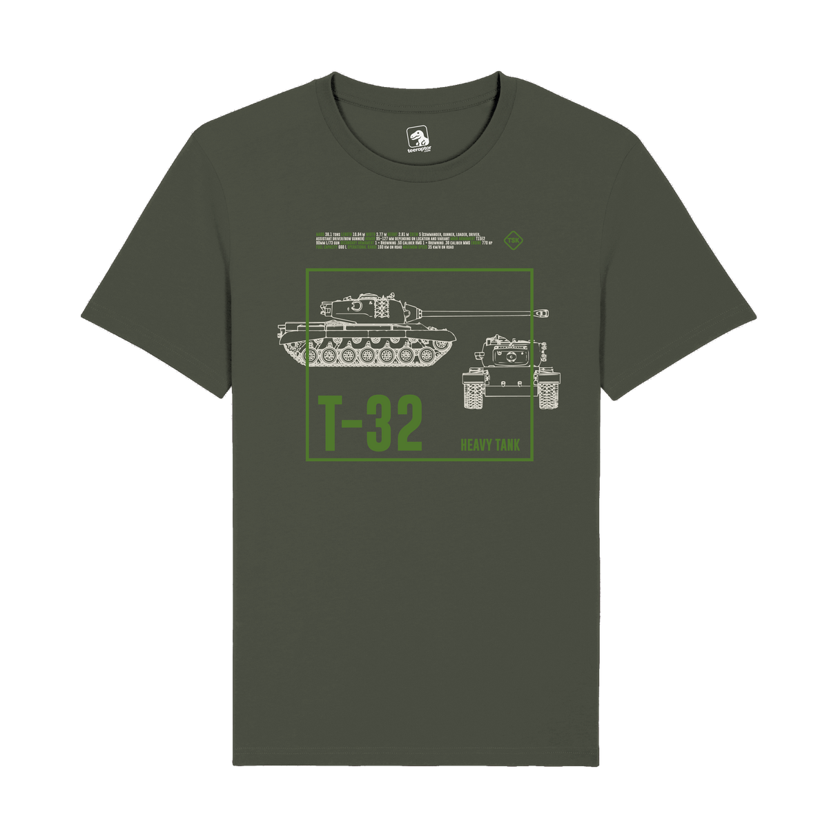 T-32 Heavy Tank T-Shirt | Military Armor Graphic Tee