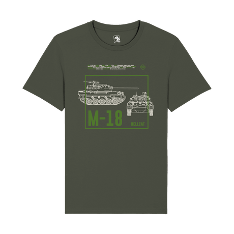 M-18 Hellcat Tank Destroyer T-Shirt | WWII Military Armor Graphic Tee