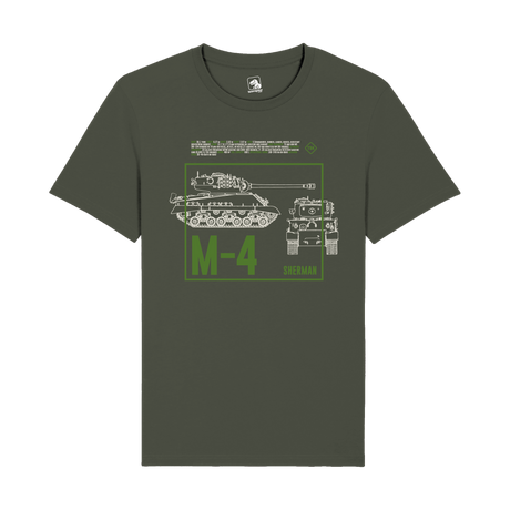 M-4 Sherman Tank T-Shirt | WWII Military Armor Graphic Tee