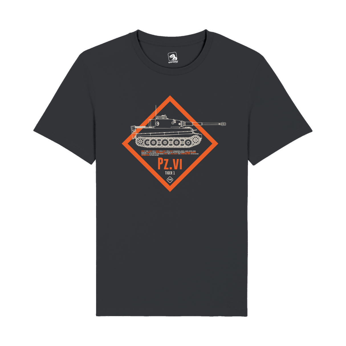 Tiger I Pz.VI Tank T-Shirt | WWII German Armor Tech & Gaming Tee