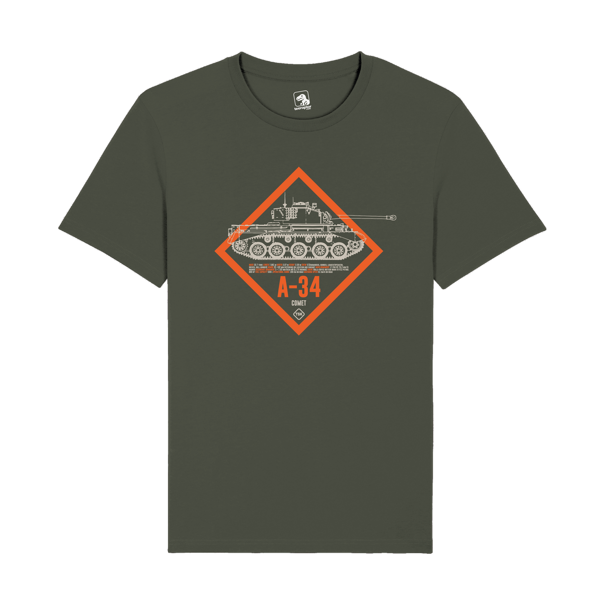 A-34 Comet Tank T-Shirt | WWII Tech & Gaming Graphic Tee