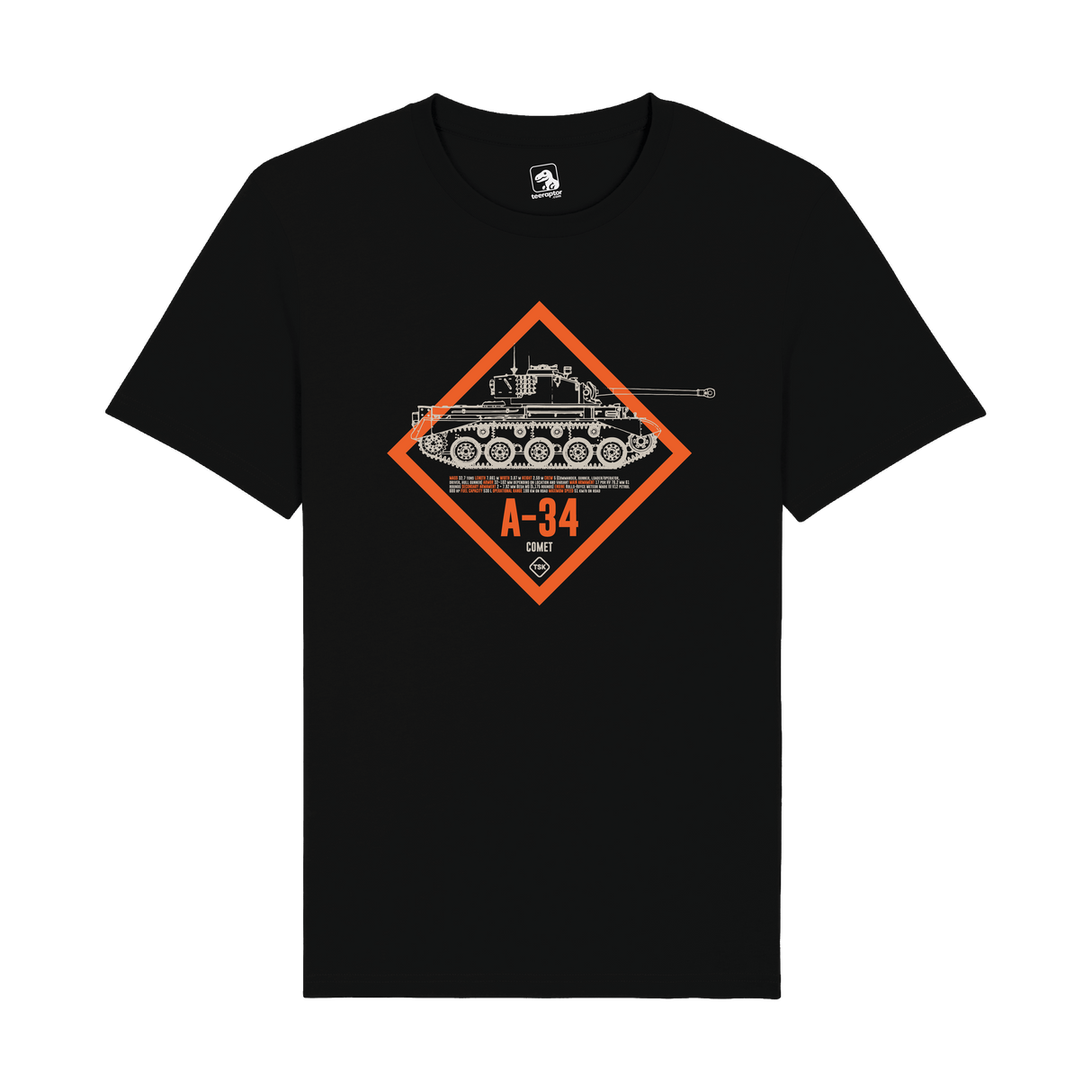 A-34 Comet Tank T-Shirt | WWII Tech & Gaming Graphic Tee